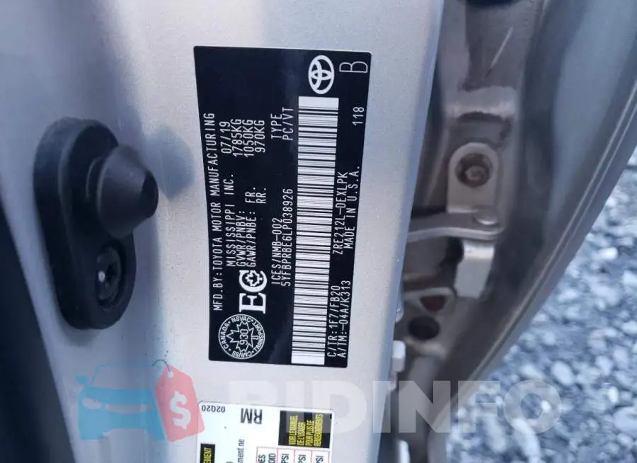 5YFBPRBE6LP038926 Photo# 13