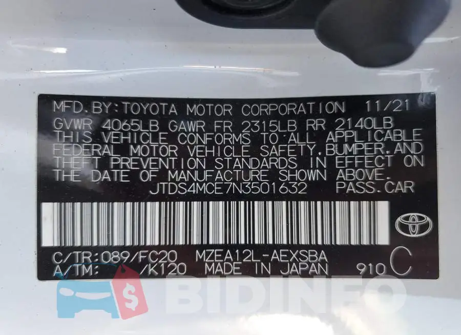 JTDS4MCE7N3501632 Photo# 13