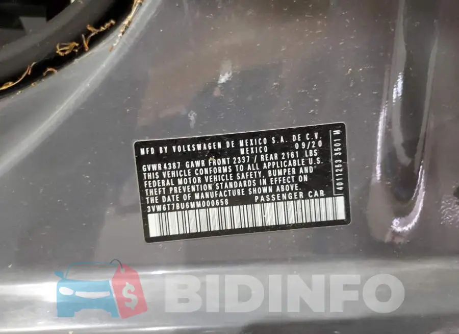 3VW6T7BU6MM000658 Photo# 12