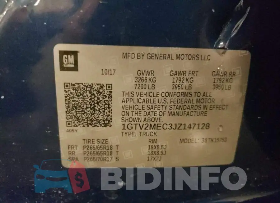 1GTV2MEC3JZ147128 Photo# 12