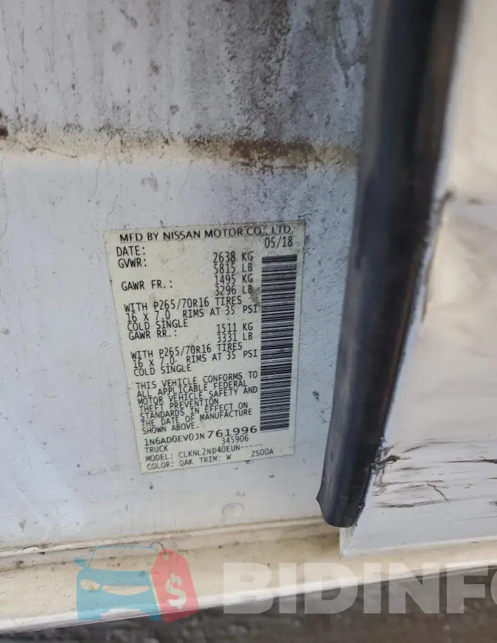 1N6AD0EV0JN761996 Photo# 12