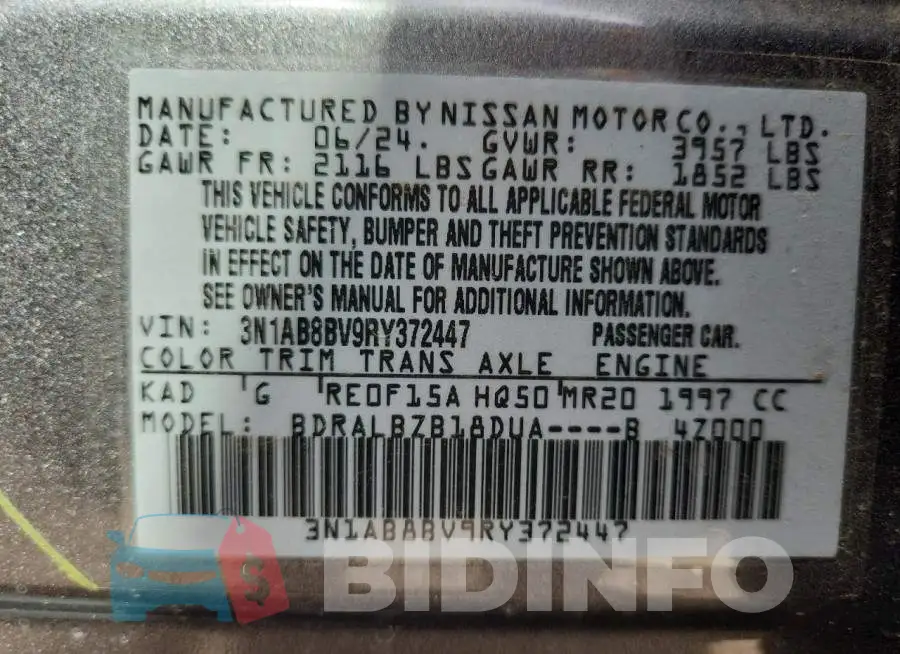 3N1AB8BV9RY372447 Photo# 12