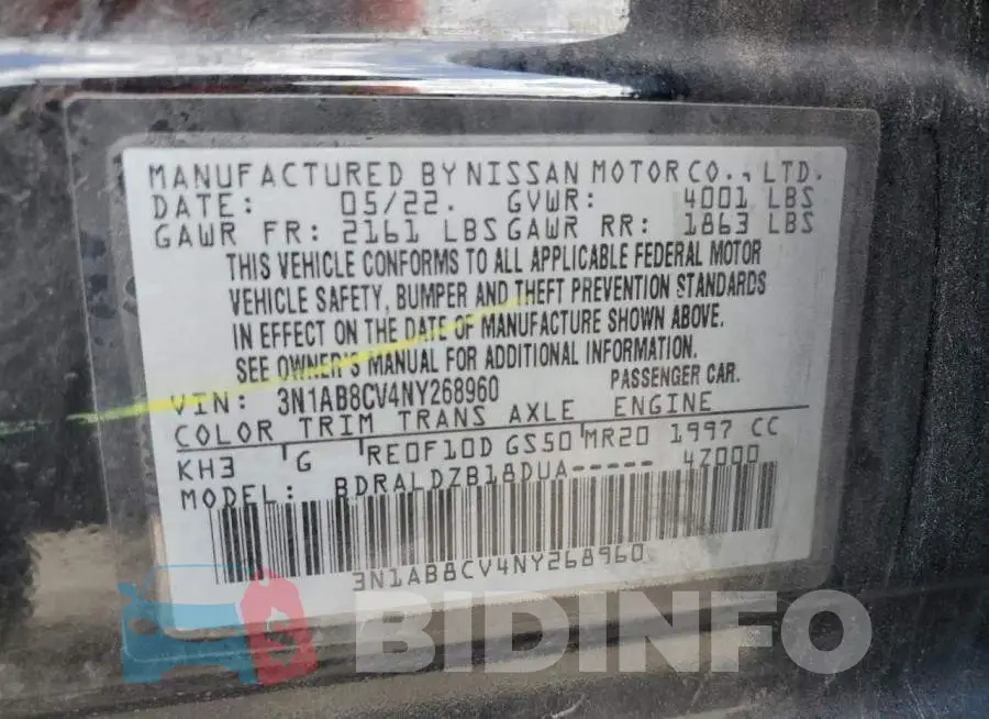3N1AB8CV4NY268960 Photo# 13