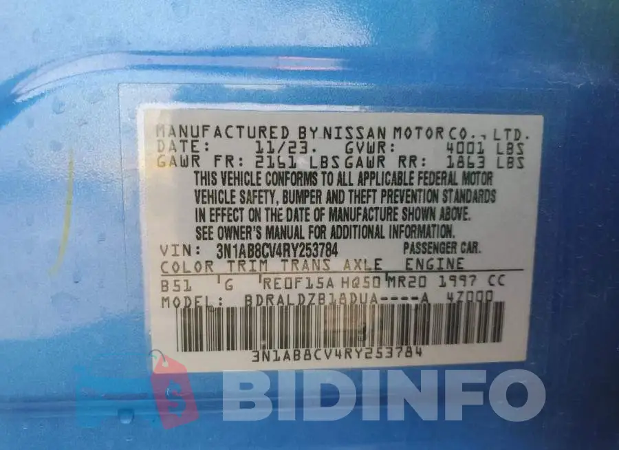 3N1AB8CV4RY253784 Photo# 12