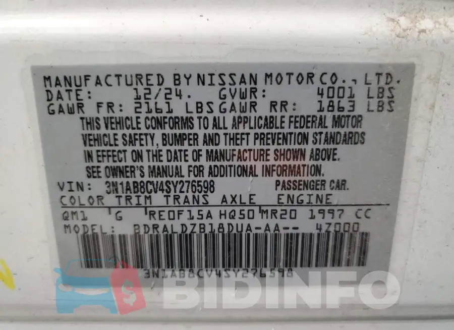 3N1AB8CV4SY276598 Photo# 13