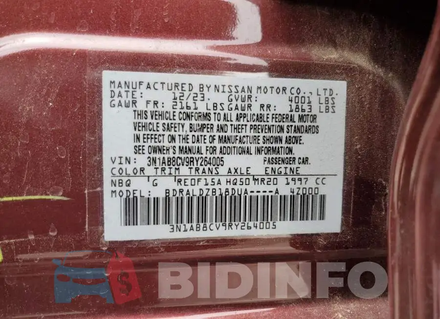 3N1AB8CV9RY264005 Photo# 12