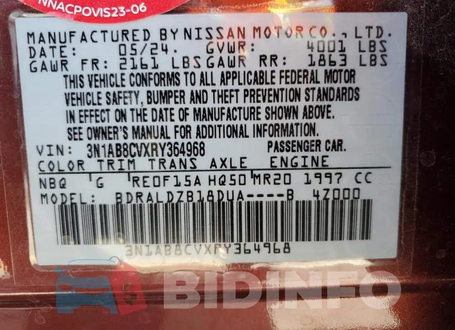 3N1AB8CVXRY364968 Photo# 13