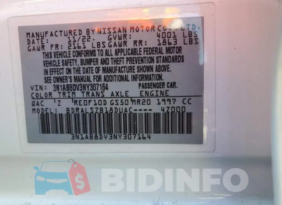 3N1AB8DV3NY307164 Photo# 12