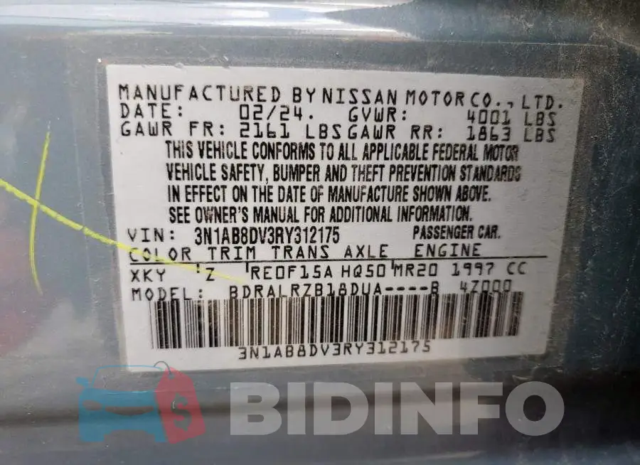 3N1AB8DV3RY312175 Photo# 12