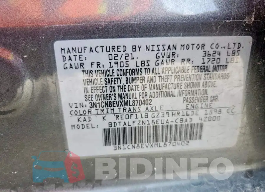 3N1CN8EVXML870402 Photo# 12