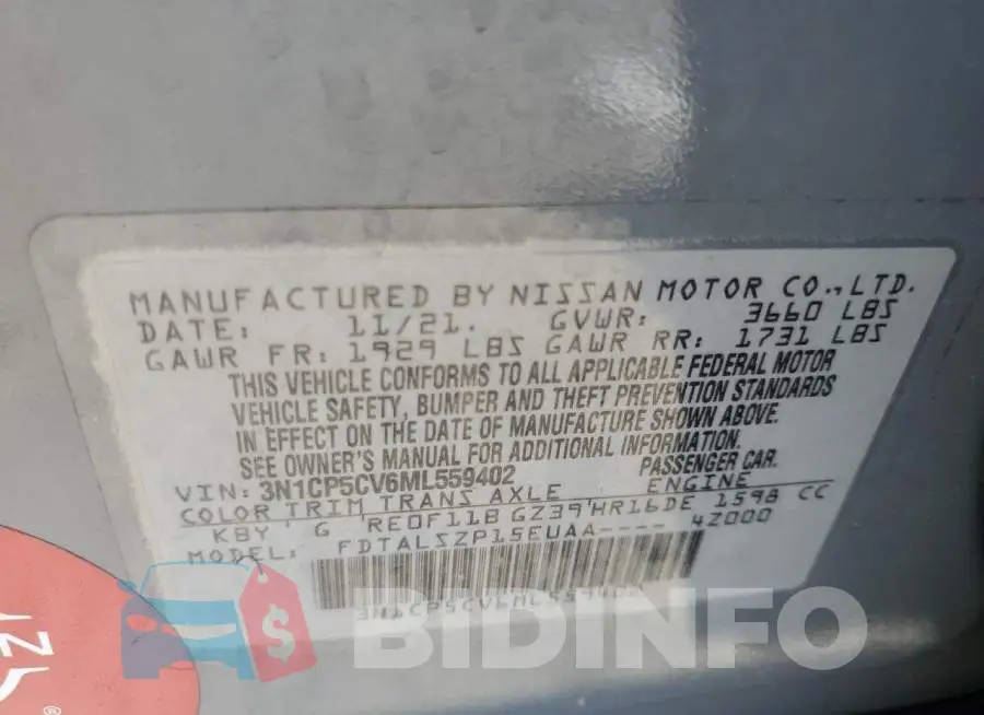 3N1CP5CV6ML559402 Photo# 12