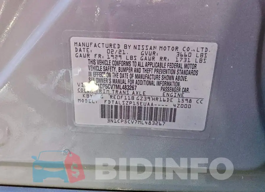 3N1CP5CV7ML483267 Photo# 13