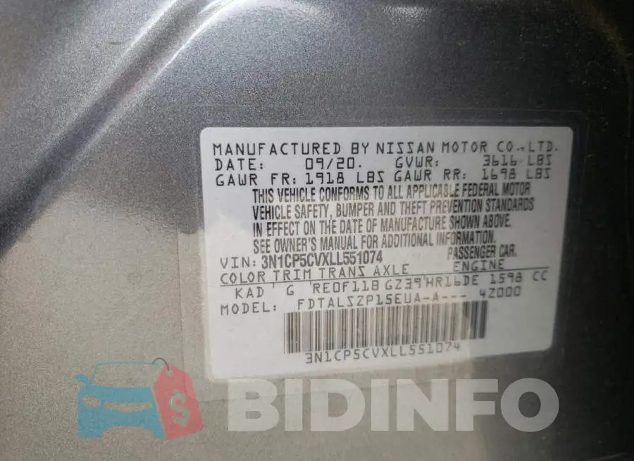 3N1CP5CVXLL551074 Photo# 12