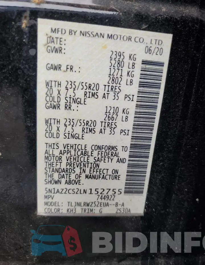 5N1AZ2CS2LN152755 Photo# 13