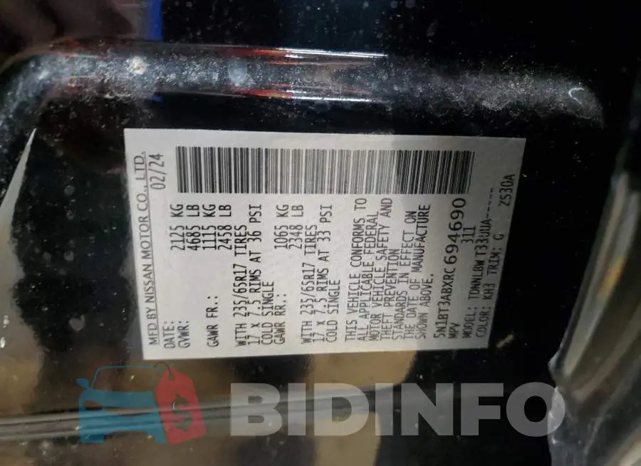5N1BT3ABXRC694690 Photo# 12