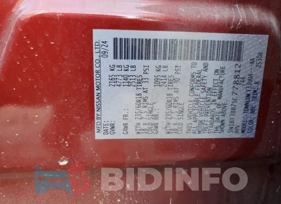 5N1BT3BB7SC778812 Photo# 13