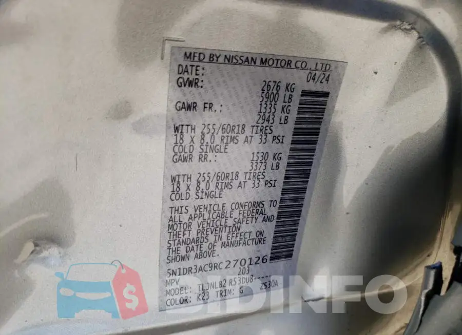 5N1DR3AC9RC270126 Photo# 13