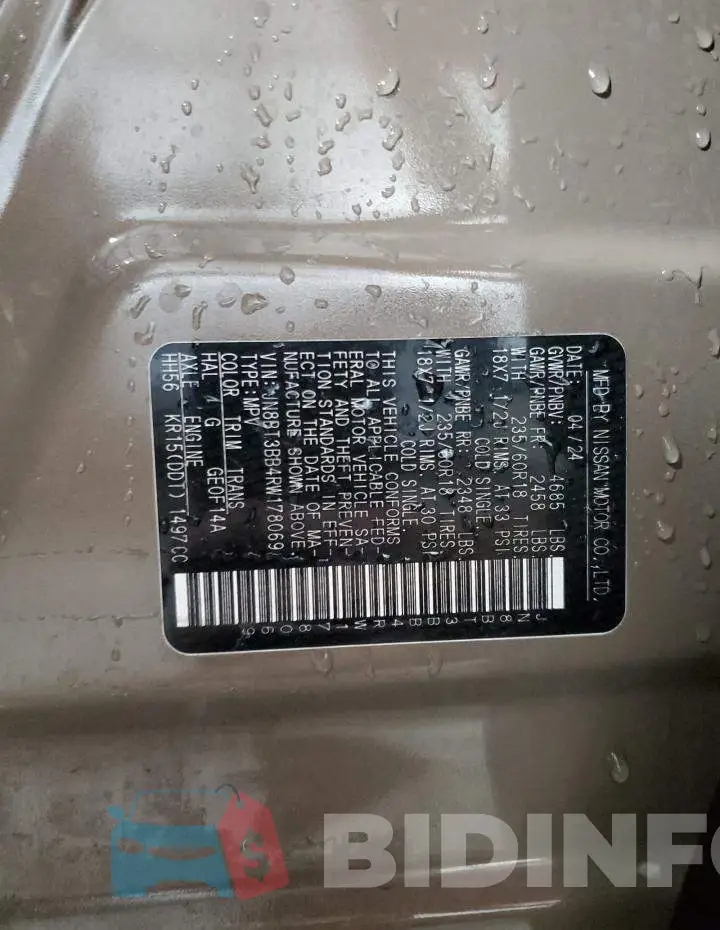 JN8BT3BB4RW178069 Photo# 14
