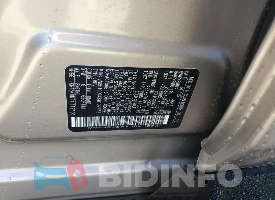 JN8BT3DCXSW102772 Photo# 13