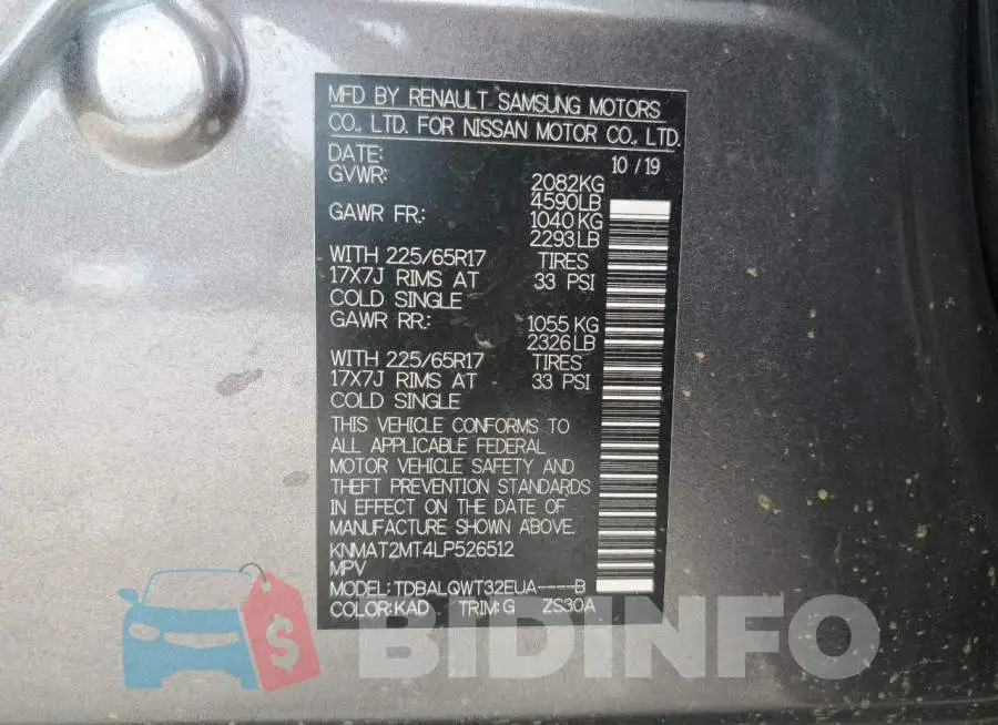 KNMAT2MT4LP526512 Photo# 13
