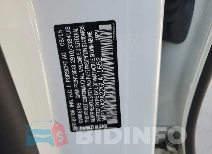 WP1AA2A22GLA11652 Photo# 14