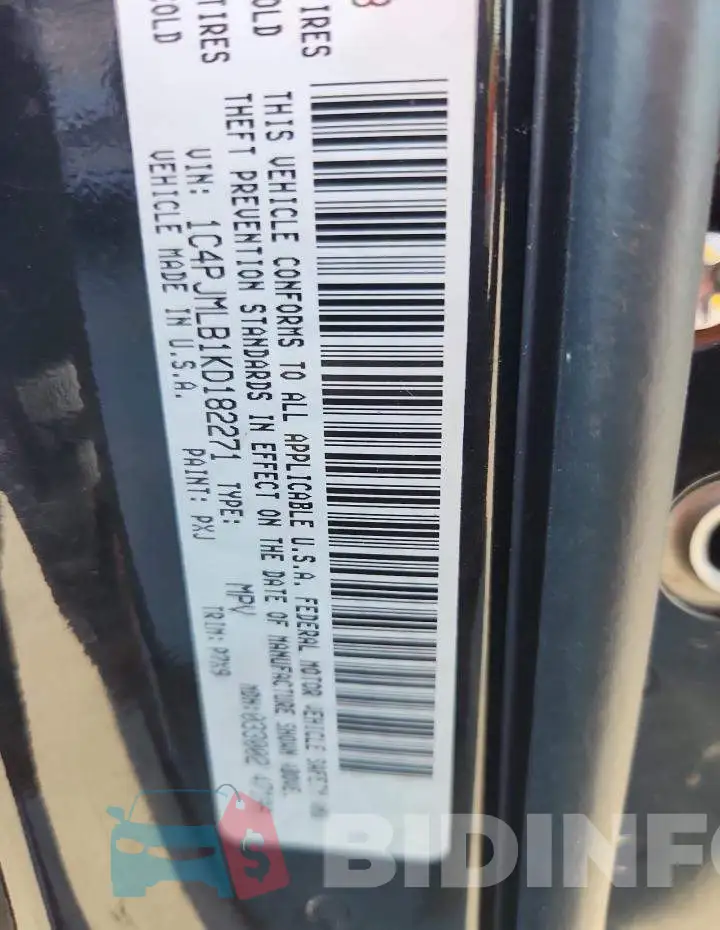 1C4PJMLB1KD182271 Photo# 13