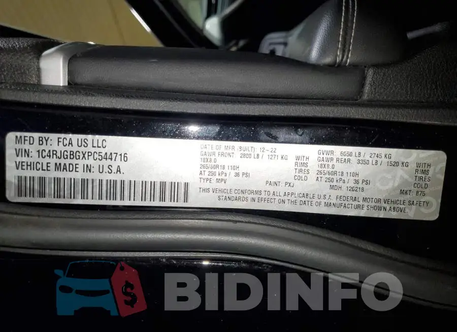 1C4RJGBGXPC544716 Photo# 13