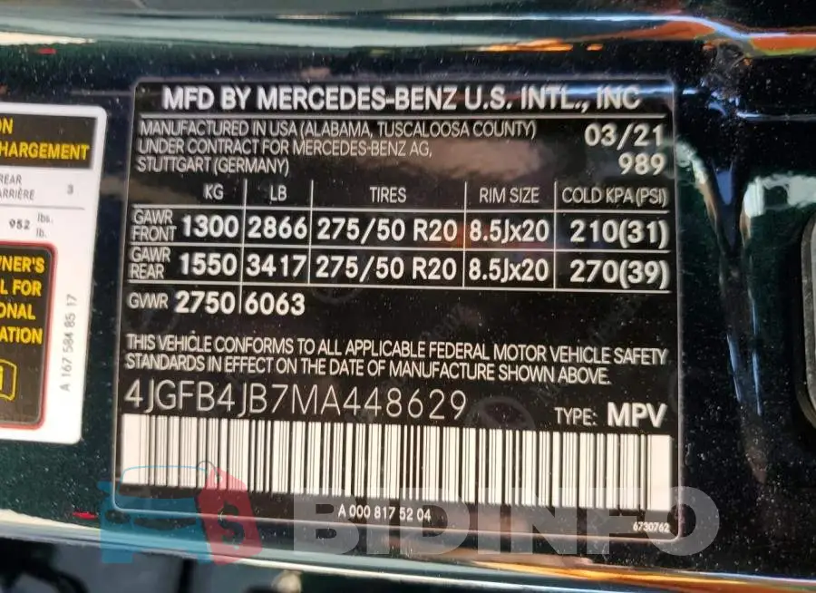 4JGFB4JB7MA448629 Photo# 14
