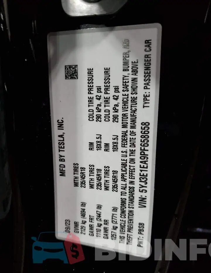 5YJ3E1EA9PF658658 Photo# 12