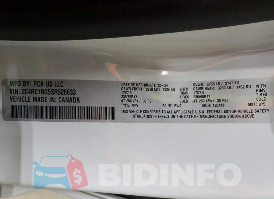 2C4RC1BG5SR526633 Photo# 13