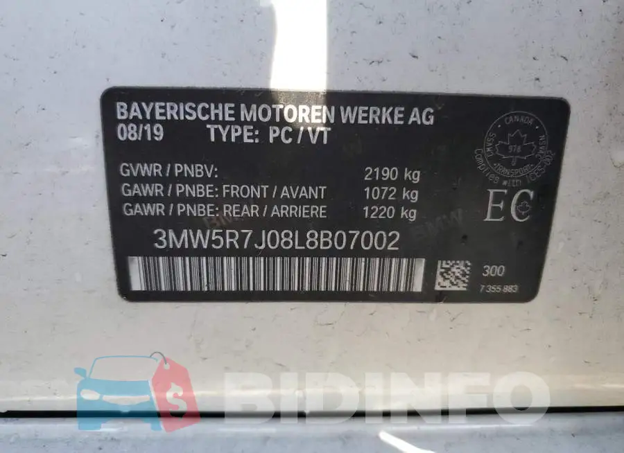 3MW5R7J08L8B07002 Photo# 12
