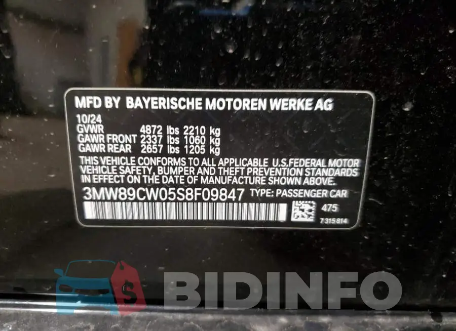 3MW89CW05S8F09847 Photo# 12