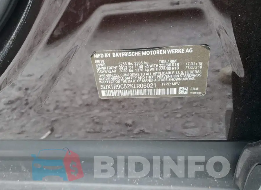 5UXTR9C52KLR06021 Photo# 13