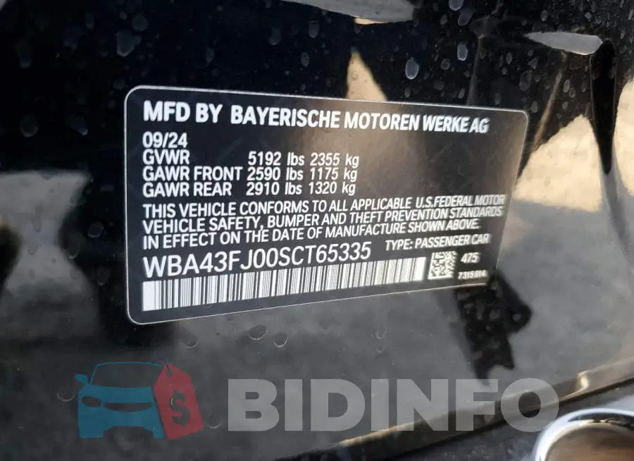 WBA43FJ00SCT65335 Photo# 12