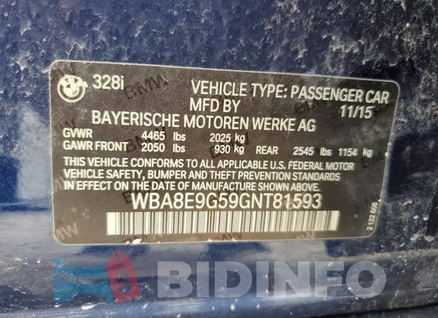 WBA8E9G59GNT81593 Photo# 12