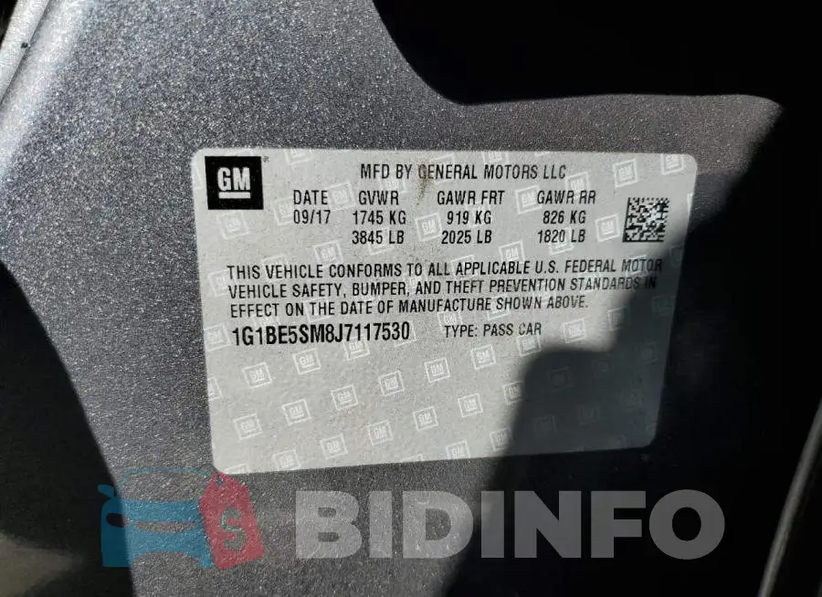 1G1BE5SM8J7117530 Photo# 12
