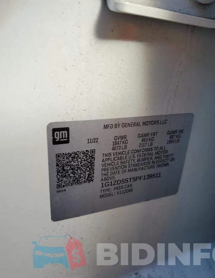 1G1ZD5ST5PF139511 Photo# 13