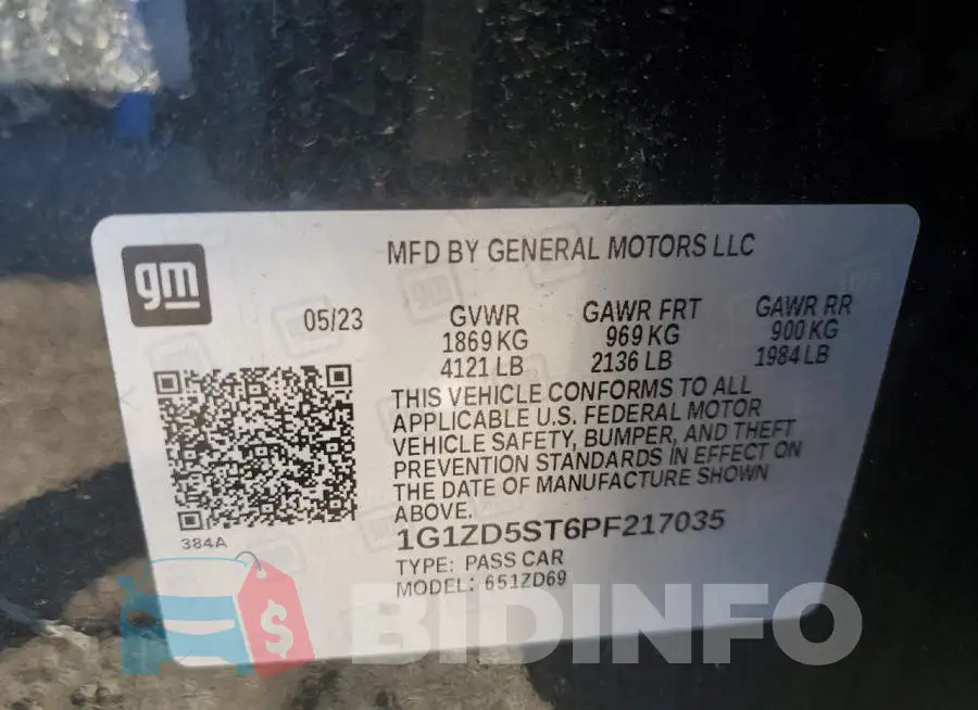 1G1ZD5ST6PF217035 Photo# 12
