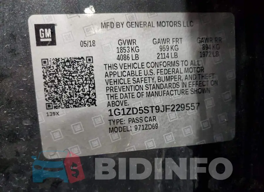 1G1ZD5ST9JF229557 Photo# 12