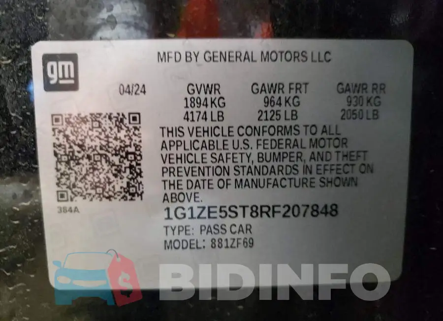 1G1ZE5ST8RF207848 Photo# 12