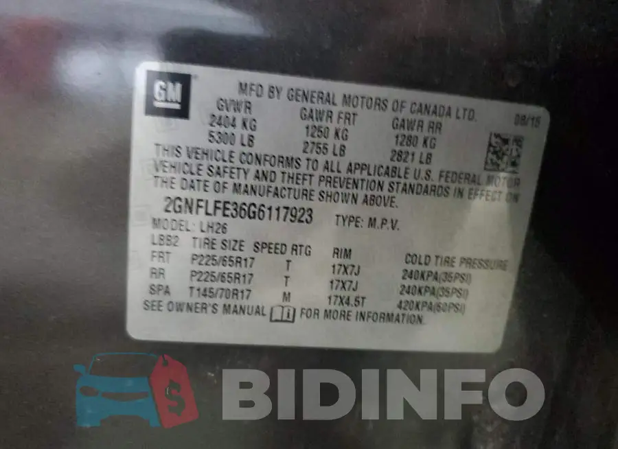 2GNFLFE36G6117923 Photo# 14