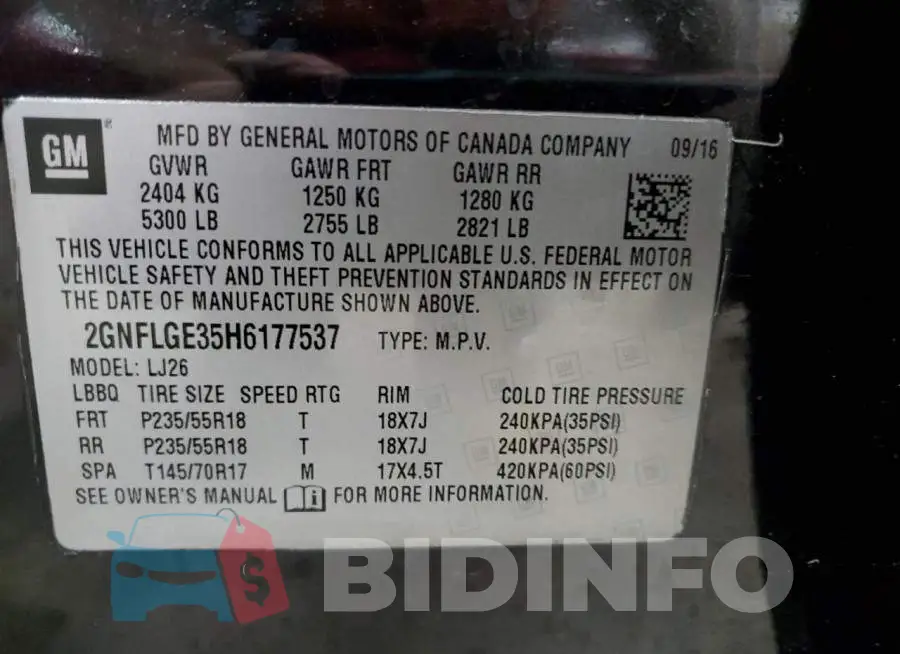 2GNFLGE35H6177537 Photo# 14
