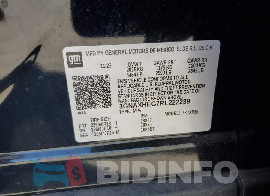 3GNAXHEG7RL222238 Photo# 13
