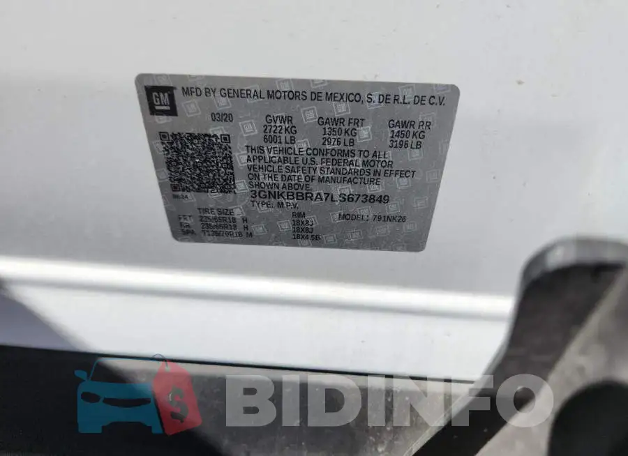 3GNKBBRA7LS673849 Photo# 14
