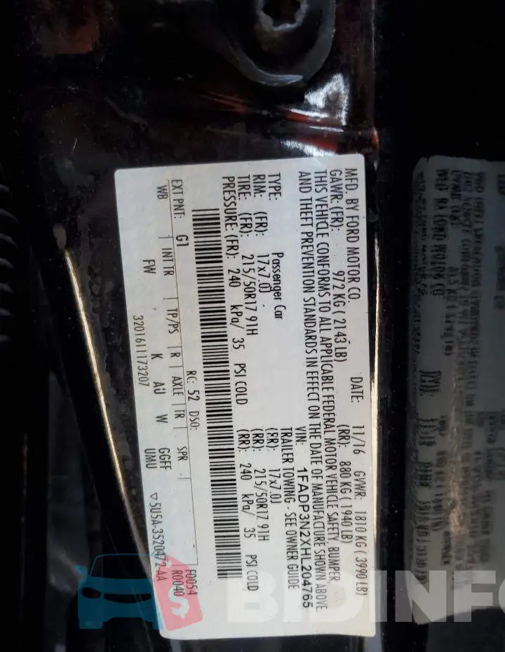 1FADP3N2XHL204765 Photo# 13