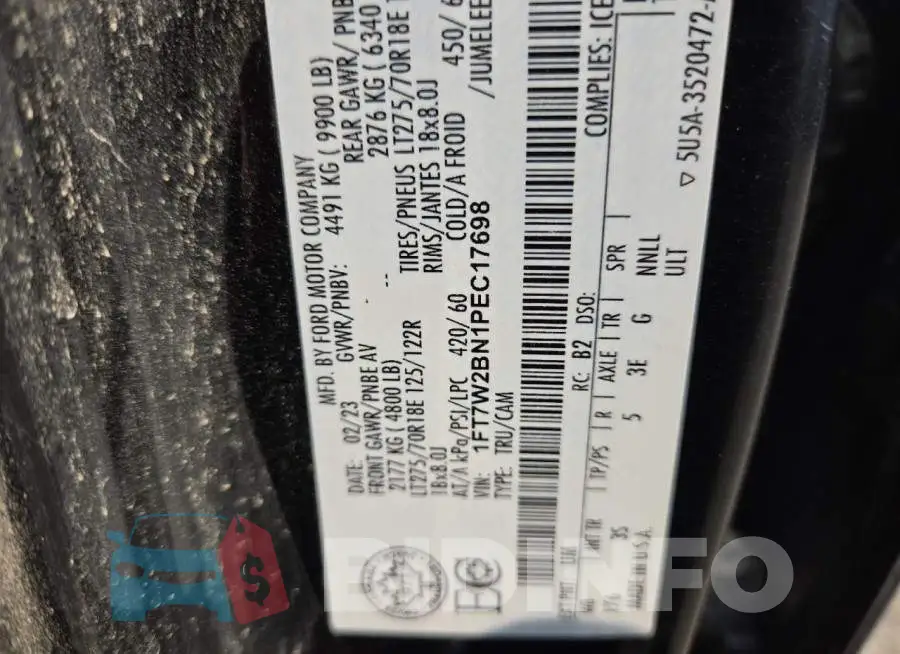 1FT7W2BN1PEC17698 Photo# 13