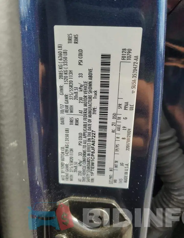 1FTEW1CP8JFA87227 Photo# 12