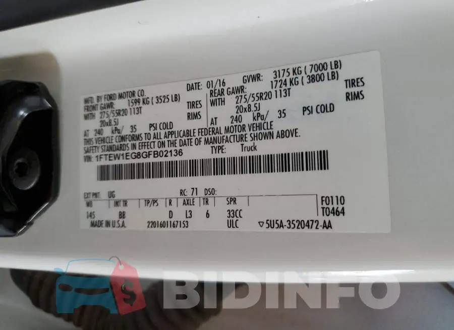 1FTEW1EG8GFB02136 Photo# 12
