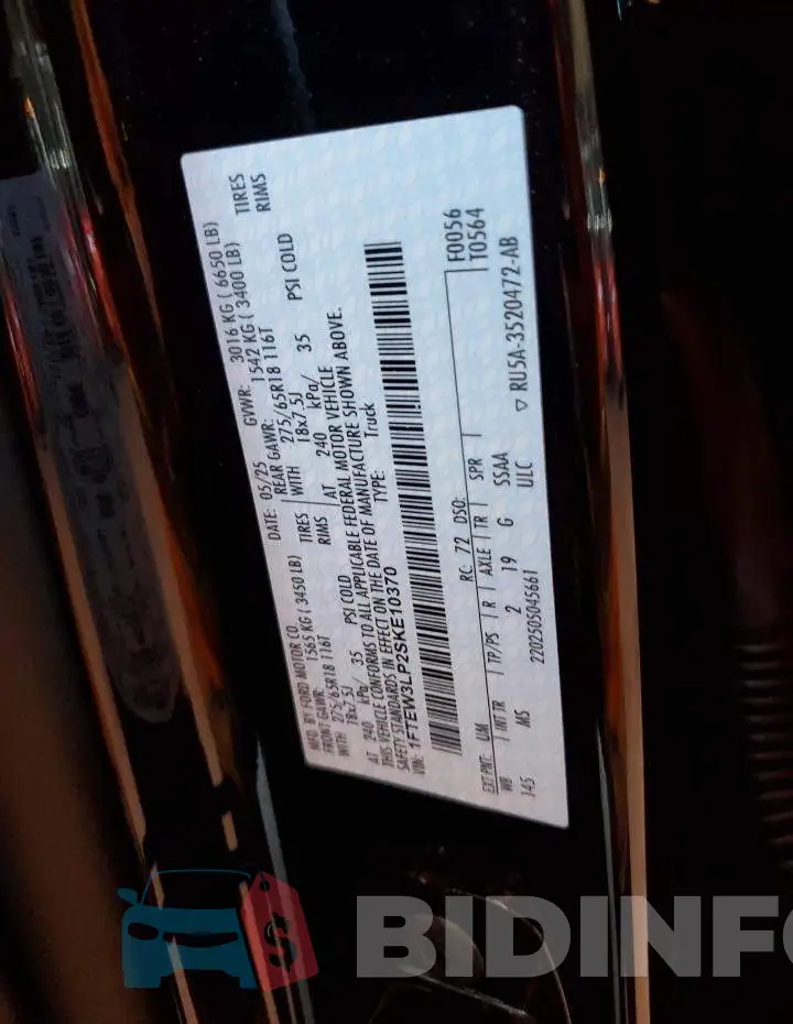 1FTEW3LP2SKE10370 Photo# 12
