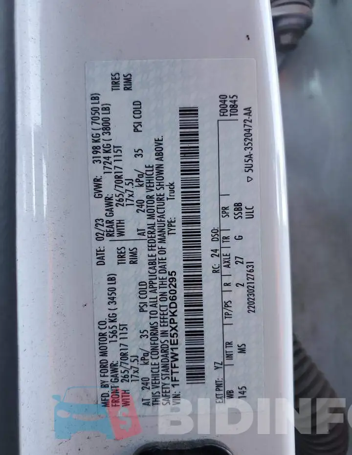 1FTFW1E5XPKD60295 Photo# 12